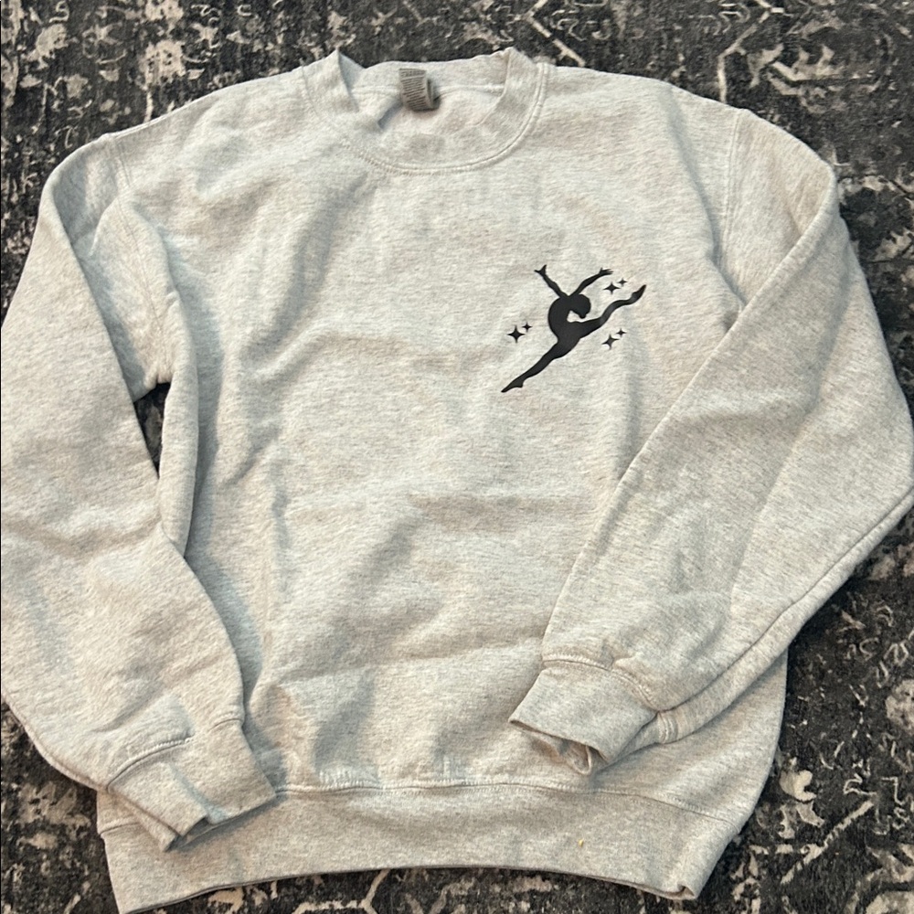 Gildan Gray Crewneck Sweater with Dancer Graphic